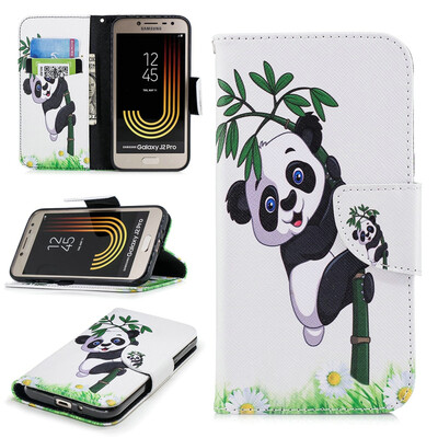 

BEFOSPEY Painting PU LeatherSoft TPU Card Slot Stand Wallet Case For Samsung Galaxy J2 Pro2018 J2201850"