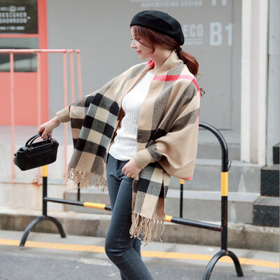 

2018 Fashion Plaid Winter Scarf для женщин Мужчины Толстые треугольные шарфы Женские зимние аксессуары Дамы Теплый шарф 140 * 140