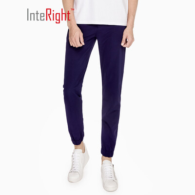 

INTERIGHT casual pants mens high stretch beam casual pants Navy 34