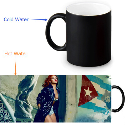 

Rihanna 350ml12oz Heat Reveal Mug Color Change Coffee Cup Sensitive Morphing Mugs Magic Mug Milk Tea Cups