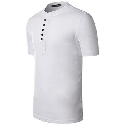 

Mens Round Neck Solid Color Short Sleeve T Shirt