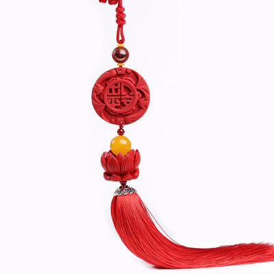 

Molong natural red agate into&out of the car inside the jewelry rearview mirror gift jade car pendant lotus into&out of peace