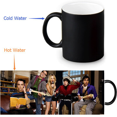 

The Big Bang Theory 350ml12oz Heat Reveal Mug Color Change Coffee Cup Sensitive Morphing Mugs Magic Mug Milk Tea Cups