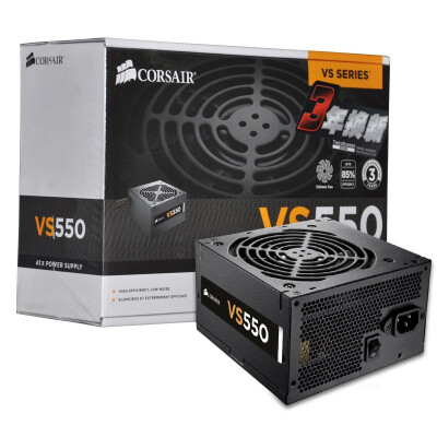 

USCorsair rated 550W VS550 power supply 80PLUS certification 12cm fan conversion efficiency of 85 active PFC three-year warranty