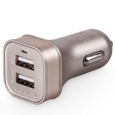 

Mormis двойной USB выходное устройство для зарядки радужного автомобиля / автомобильное зарядное устройство 5V / 3.4A шампанское золото