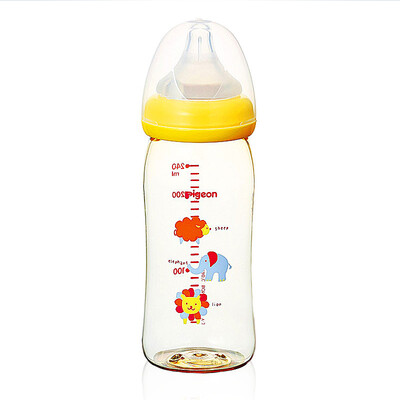 

Imported Pigeon Pigeon imitation breast milk real wide mouth PPSU bottle 240ml animal pattern new