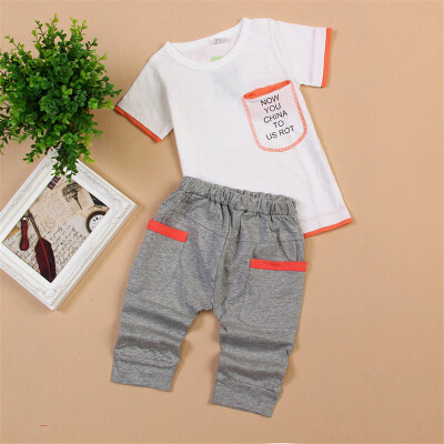 

hot sale Baby boy clothes Brand summer kids clothes sets t-shirtpants suit Star Printed Clothes 90-140 sport suits