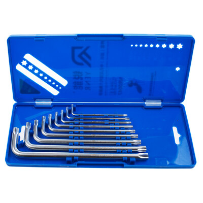 

RAYENR Hexagon Wrench Set 9 Piece Hex Allen Wrench Long Star Hexagon Screwdriver with Hole NR0047