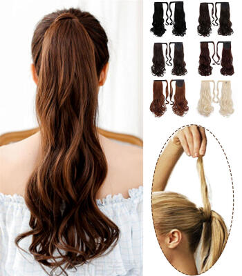 

Rhyme Dark Brown 20 "110г Curly Ponytail Wrap Wrap Around Синтетический зажим для волос в наращивании волос Длинные натуральные во