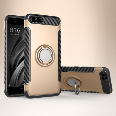 

Xiaomi mi 5X6 Armor Car Magnetic Suction Ring Bracket Silicon TPU Hard PC Phone Case