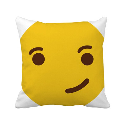 

Cool Confident Yellow Cute Online Emoji Square Throw Pillow Insert Cushion Cover Home Sofa Decor Gift