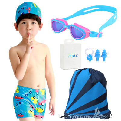 

Appropriate children&39s swimwear boys swim trunks suit boys split large&medium children&39s swimwear baby suit blue five-piece suit