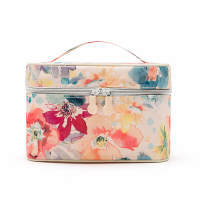 

Portable cosmetic case multi-function large capacity portable storage bag travel business storage bag wash bag flower spring
