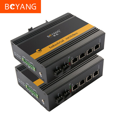 

BOYANG BY-GG208AB industrial grade fiber optic converter Gigabit two light eight single mode single fiber Ethernet switch with power supply DC12 58V without module