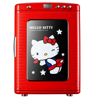 

Hello Kitty4L-25L car refrigerator heating box car dual-use mini portable small refrigeration heating refrigerated girls student dormitory incubator incubator 12L red