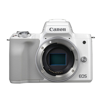 

Canon EOS M50 (15-45 + 55-200 двухцветная черная крышка) (DIGIC 8 процессор 2,4 миллиона пикселей с двумя фокусами поворотный сенсорный экран)