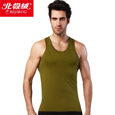 

Arctic cashmere mens vest cotton vest mens thin sweatshirt Slim stretch sweat-absorbent breathable casual sports sleeveless shirt shirt military green 185