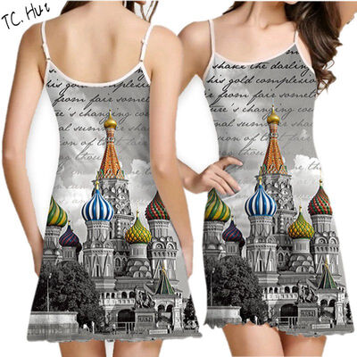 

2017 Summer Real Knee-length Straight Dress Women Fashion Bohemia Floral Printing Harness Dress