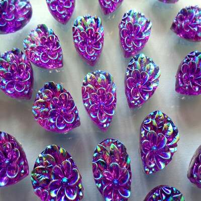 

100pcs 13 * 18mm flatback Sew На rhinestones фиолетовый цвет кристалла воды кристалла воды формы формы шарики стразы драгоценных камней
