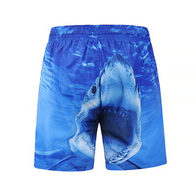 

Foreign trade beach pants new summer mens casual pants 3D printing shark swimming trunks quick-drying mens pants