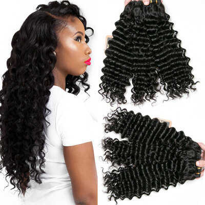 

YAVIDA Hair Brazilian Deep Wave Virgin Hair 3 Pcslot Brazilian Curly Virgin Hair 7A Deep Curly Brazilian Hair Weave Human Hair