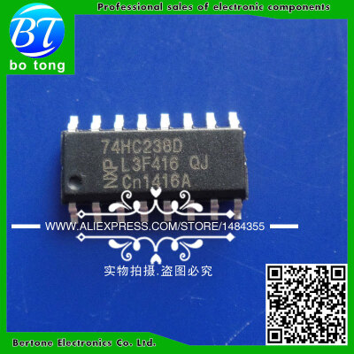 

Free shipping 100pcs 74HC238 SMD logic ics 74HC238D SN74HC238D SOP-16