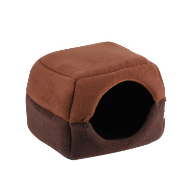 

Pawise cat litter cat house cat mat autumn&winter warm supplies cat house foldable cat villa brown 42cm