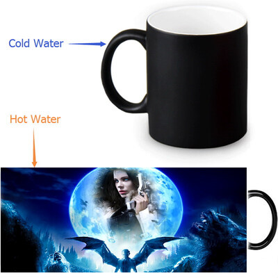 

Underworld 350ml / 12oz Heat Reveal Mug Color Change Чашка кофе Чувствительные морфинг-кружки Волшебная чашка для чайных чашек