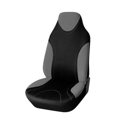 

AUTOYOUTH Polyester Fabric Bucket Car Seat Cover 1pcs Set Universal Fits with Non- Detachable Headrests and Detachable Headres