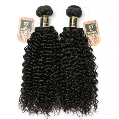

YAVIDA Hair 7A Grade Malaysia Virgin Hair Kinky Curly Afro Curly Weft Human Hair 2 Bundles 200g Cheap Hair Weave