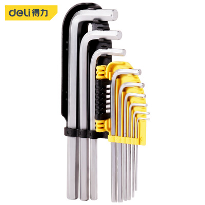 

Deli deli long flat head hex wrench set chrome vanadium steel -type hex driver screwdriver 9 piece set DL2173