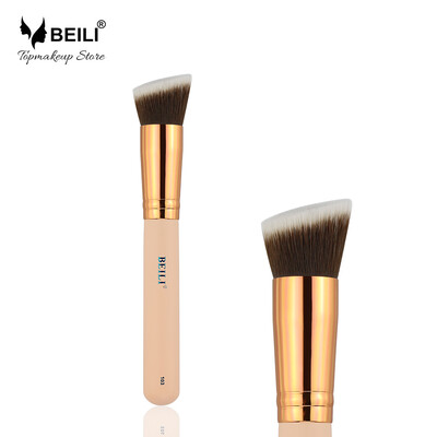 

BEILI 103 # Pink Black Angled Synthetic Hair Foundation Rouge Contour Плотные седые волосы Single Makeup Brushe