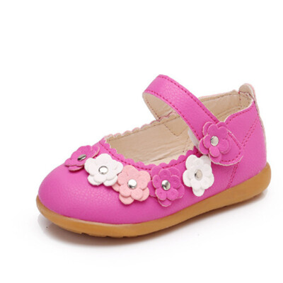 

Children Shoes Girls Ballet Flat 2018 Spring Toddler Girl Princess Shoes Fashion Flower Soft Sole Anti-Skid Kids Leather Shoes