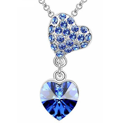 

Heart Pendant Necklace Austrian Crystal from Swa Elements High Quality Chain Necklaces For Women Jewelry Valentines Day Gift 1047
