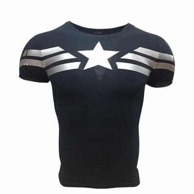 

American Captain 3D Print T-Shirt Men&39s Shirt Men&39s CrossFit Top Avatar Superhero Superman T-Shirt Equipment for Fitness