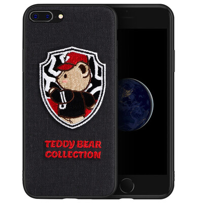

Тедди Посвященный Apple 8 / 7Plus Mobile Shell iPhone8 / 7Plus Мультфильм Обложка Творческая 3D Стерео-вышивка All-inclusive Мягкая раковина Teddy Athlete