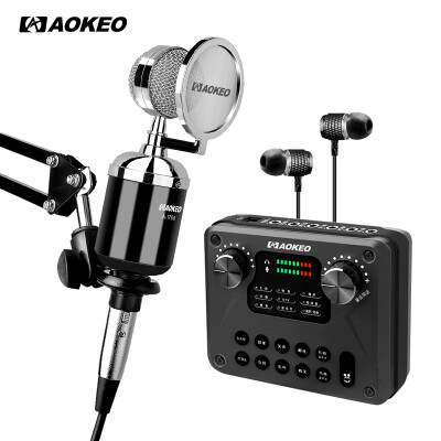 

AOKEO H21700 mobile phone sound card set volcano quick anchor microphone live broadcast full set of equipment called wheat sound card external computer universal