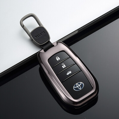 

Di Galen Toyota Key Shell New Highlander Crown Overbearing Prado Corolla Raleigh Car Key Bag Men&women Refit Metal Rose Gold Leather Keychain