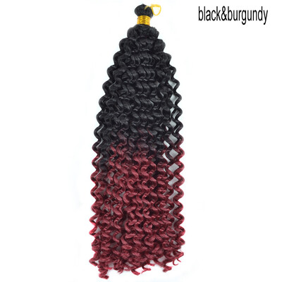 

Chorliss Curly Crochet Braids Hair Synthetic Hair Extensions Ombre Braiding Hair for Women Children Weave Bug Brown Black 14Inch