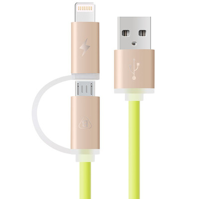 

BIAZE K3 Micro USB / Lightning кабель для передачи данных со списком сотового телефона / зарядки метр золотой кабель 1 для Mac Эндрюс Samsung проса Huawei