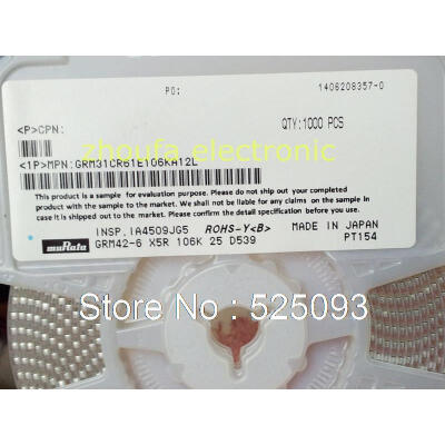 

50pcslot GRM31CR61E106KA12L