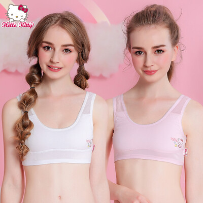 

HELLO KITTY girl underwear bra development period underwear vest cotton fabric KTW005 2 piece 70A