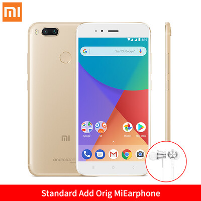 

Глобальная Версия Xiaomi Mi A1 4GB 64Gb смартфон Snapdragon 625 Octa Core 5.5 " FHD дисплей с двумя камерами 12MP + 12MP Android 7