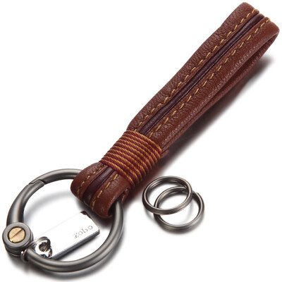 

Authentic zobo car key chain sheepskin key rope activity key ring car ornaments business gifts birthday gift ZB-930 brown