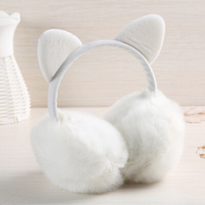 

Зимняя осень Теплый искусственный меховой ухо Muffs Cute Cat Ear Earflap Rabbit Fur Earmuff для девочек Уха лоскут Дамы Плюшевые ушные муфты Женщины