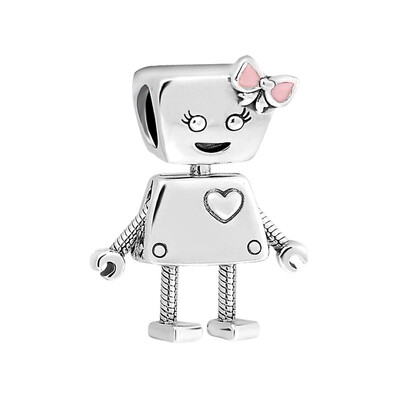 

PANDORA Pandora silver white Bella robot string ornaments 797141EN160