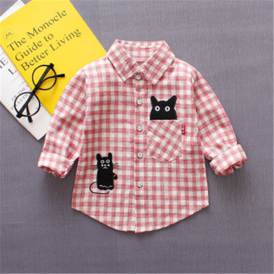 

2018 New Arrival Turn-down Collar Long Sleeve Casual Boy Children Kids Blouses Students Clothes