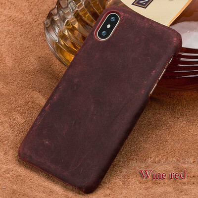 

LANGSIDI натуральный кожаный чехол для iPhone X Case Vintage Crazy horse skin Back Cover