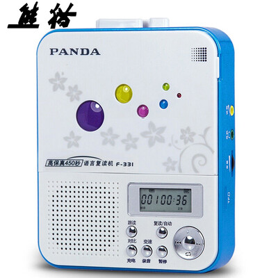 

PANDA F-331 Language Repeater Tape U Disk Card Recorder Transcription Machine MP3 Player Blue