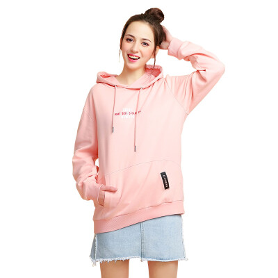 

Intercrew sweater female 2018 autumn new couple sweater Korean casual fashion couple sweater hooded three-dimensional foam letter printing ITS1TH31W pink 90M